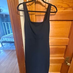 Abercrombie & Fitch Black Midi Sleeveless Dress